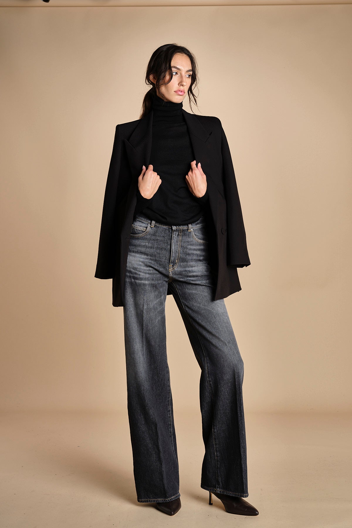 denim lungo diritto CLARA OPENBLACK true avenue 