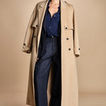 camicia da uomo in voille lana DANY NAVY BLUE true avenue 