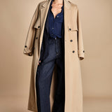 camicia da uomo in voille lana DANY NAVY BLUE true avenue 