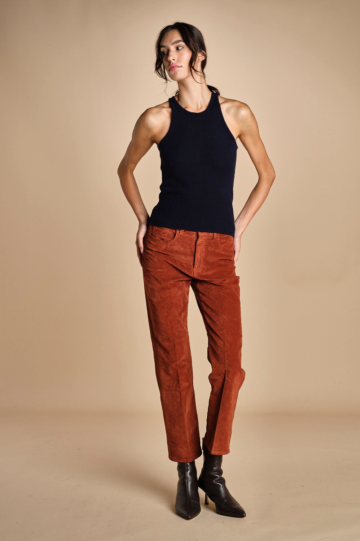 denim skinny cropped LINDY RUSSETED true avenue 
