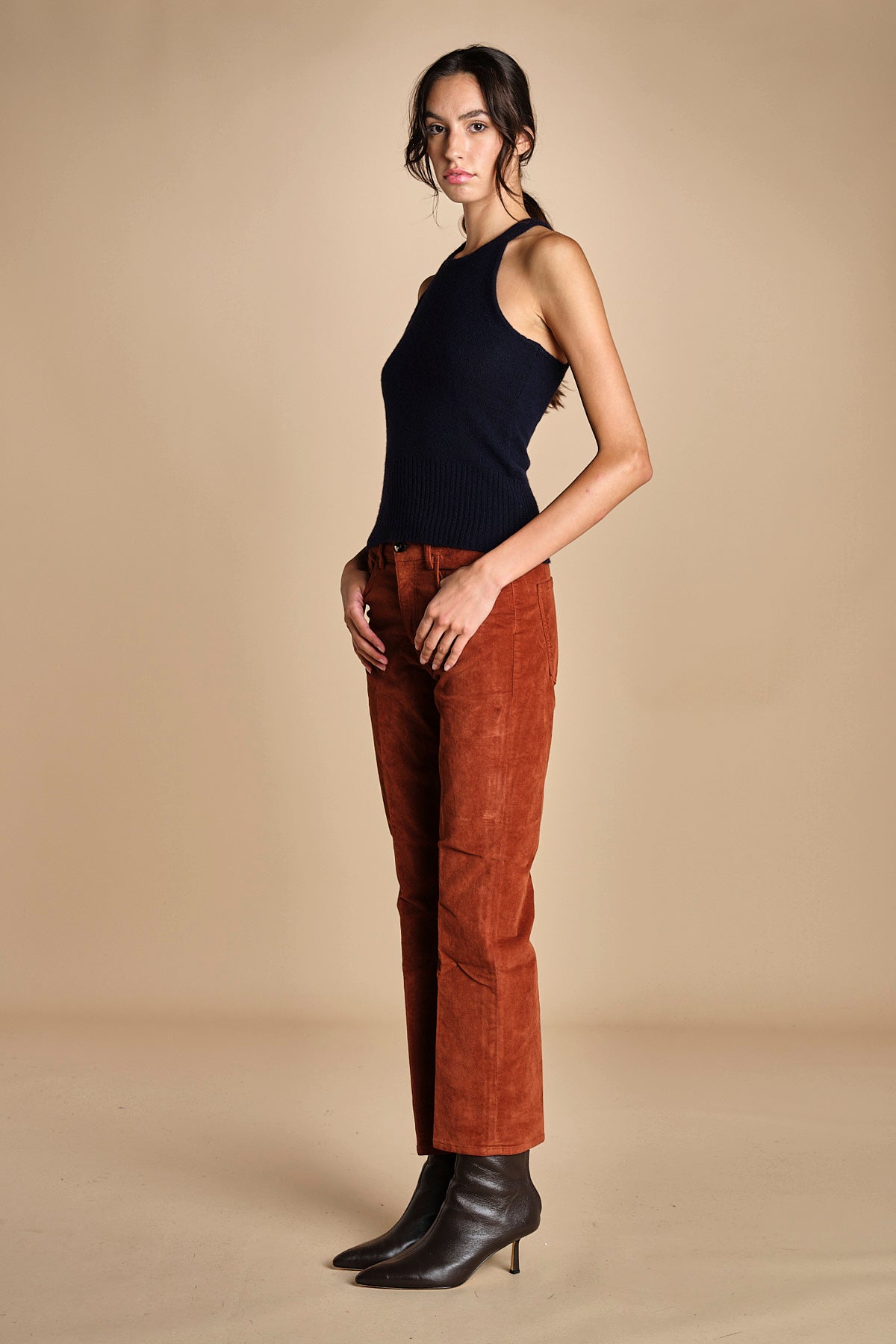 denim skinny cropped LINDY RUSSETED true avenue 