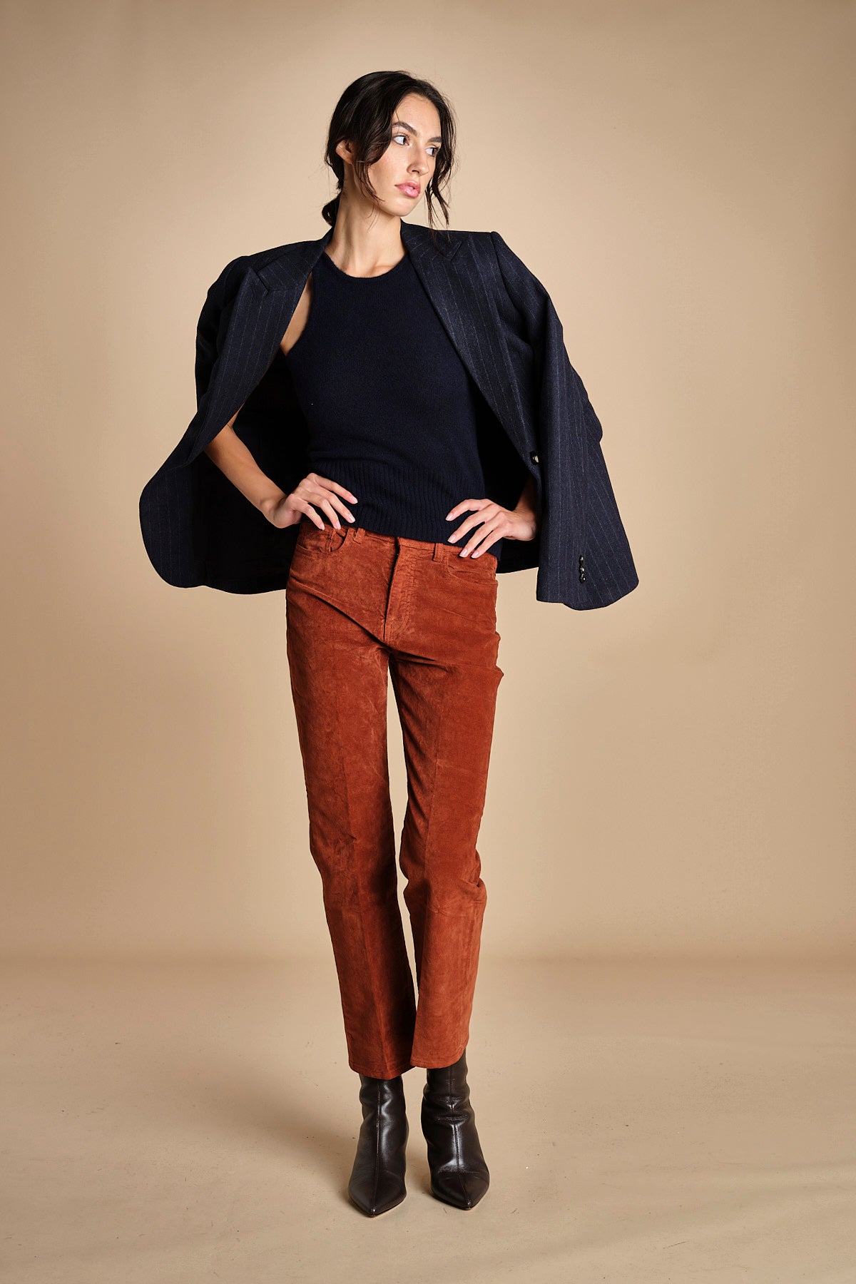 denim skinny cropped LINDY RUSSETED true avenue 