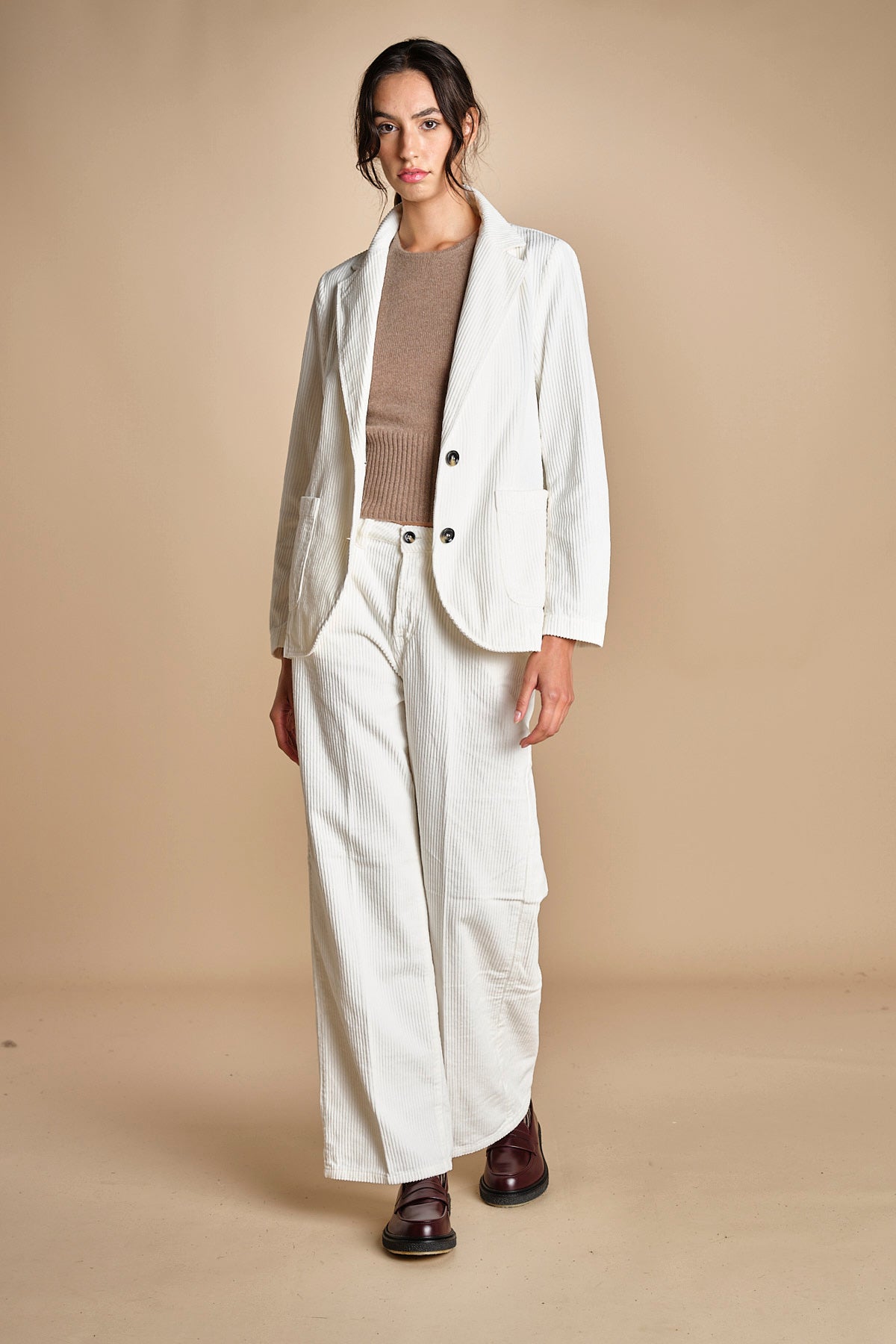 monopetto in velluto rocciatore LIVI IVORY true avenue 