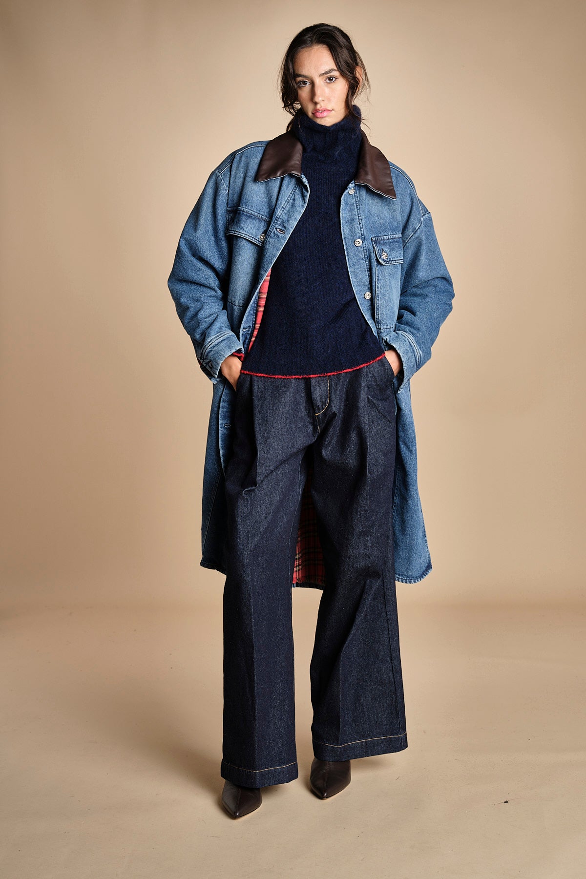 cappotto in denim MARY MEDIUMWASH true avenue 
