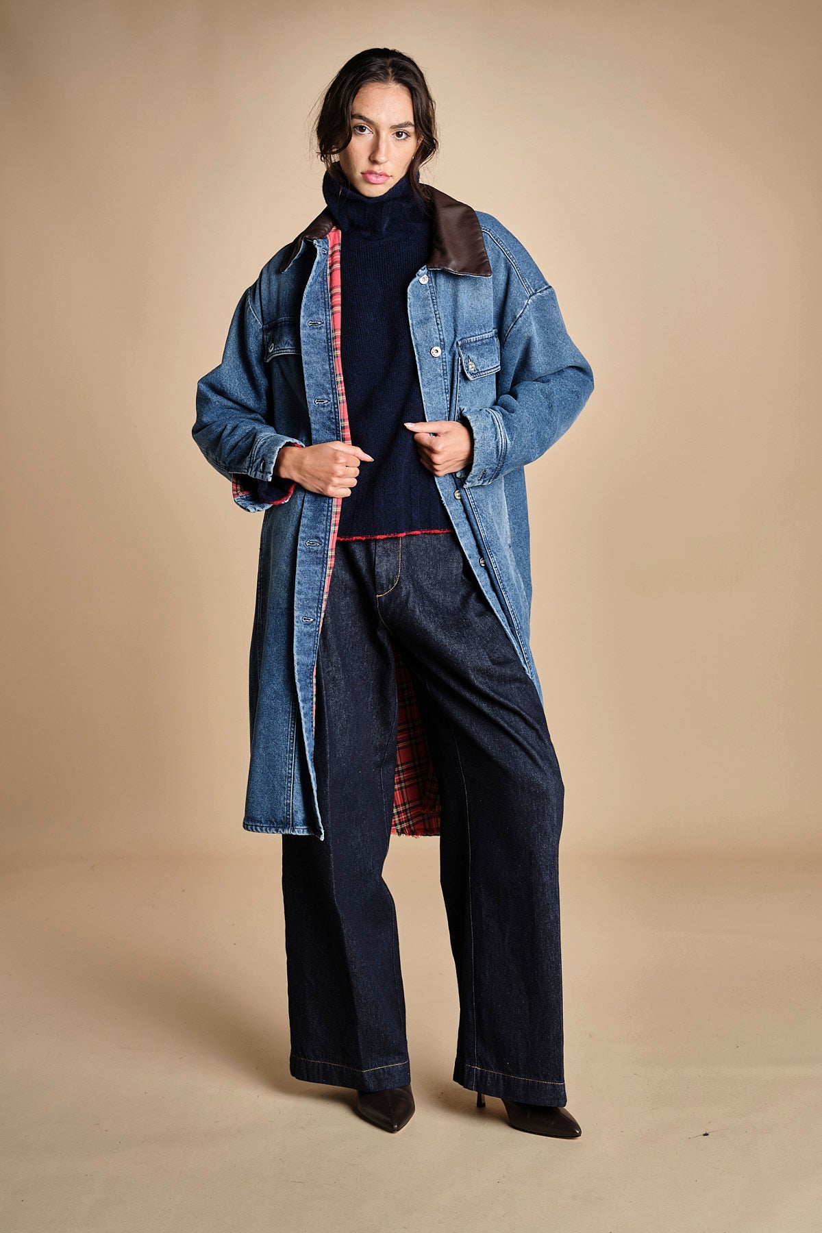 cappotto in denim MARY MEDIUMWASH true avenue 