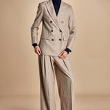 pantalone con pinces NANCY BEIGE true avenue 