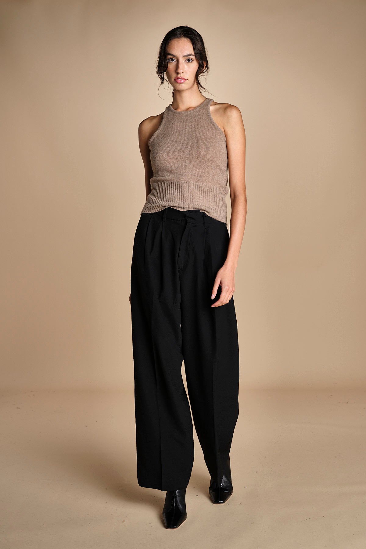 pantaloni in tela lana NOEMI BLACK true avenue 