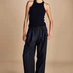 pantaloni in tela lana NOEMI NAVYBLUE true avenue 