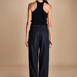 pantaloni in tela lana NOEMI NAVYBLUE true avenue 
