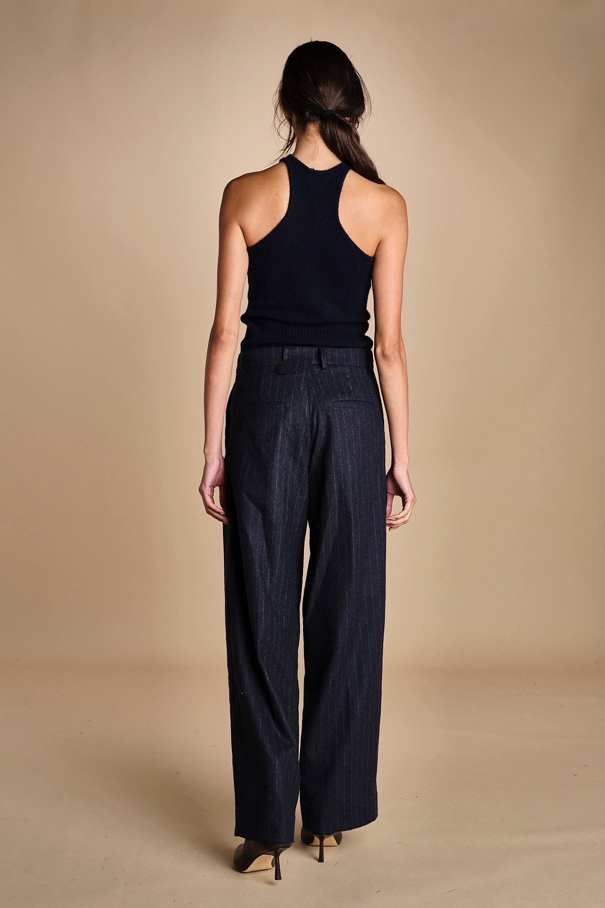 pantaloni in tela lana NOEMI NAVYBLUE true avenue 