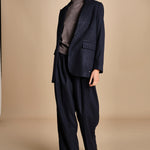 pantaloni in tela lana NOEMI NAVYBLUE true avenue 