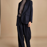 pantaloni in tela lana NOEMI NAVYBLUE true avenue 