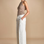 pantalone in fustagno OLIMPIA IVORY true avenue 