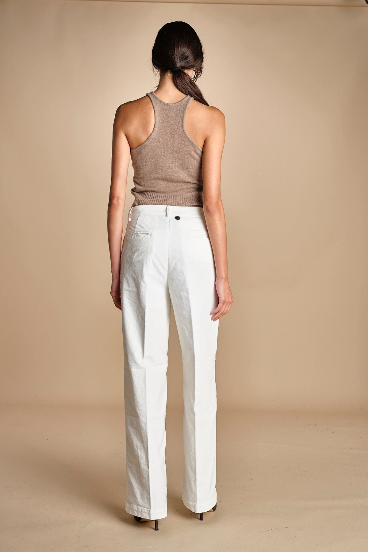 pantalone in fustagno OLIMPIA IVORY true avenue 