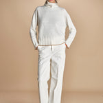 pantalone in fustagno OLIMPIA IVORY true avenue 