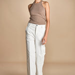 pantalone in fustagno OLIMPIA IVORY true avenue 