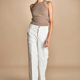 pantalone in fustagno OLIMPIA IVORY true avenue 
