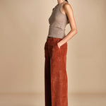pantalone dritto in fustagno OLIMPIA RUSSETED true avenue 