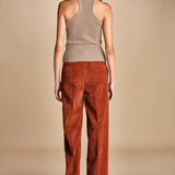 pantalone dritto in fustagno OLIMPIA RUSSETED true avenue 
