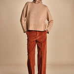 pantalone dritto in fustagno OLIMPIA RUSSETED true avenue 
