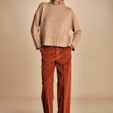 pantalone dritto in fustagno OLIMPIA RUSSETED true avenue 
