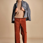pantalone dritto in fustagno OLIMPIA RUSSETED true avenue 