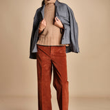 pantalone dritto in fustagno OLIMPIA RUSSETED true avenue 