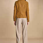 pantalone con elastico in punto milano PENSIL BEIGE true avenue 