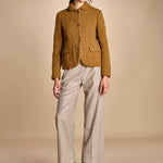 pantalone con elastico in punto milano PENSIL BEIGE true avenue 