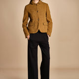 pantalone con elastico in punto milano PENSIL BLACK true avenue 