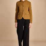 pantalone con elastico in punto milano PENSIL BLACK true avenue 