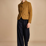 pantalone con elastico in punto milano PENSIL BLU NAVY true avenue 