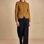 pantalone con elastico in punto milano PENSIL BLU NAVY true avenue 