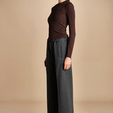 pantalone con elastico in punto milano PENSIL GREYPM true avenue 
