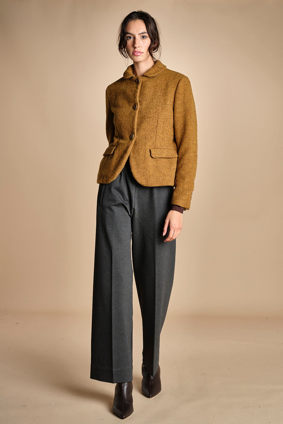 pantalone con elastico in punto milano PENSIL GREYPM true avenue 