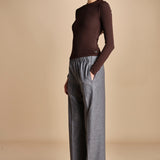 pantalone con elastico in punto milano PENSIL GREY true avenue 