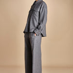 camicia in  flanella con tasche POLINE GREY true avenue 