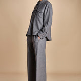 camicia in  flanella con tasche POLINE GREY true avenue 