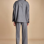 camicia in  flanella con tasche POLINE GREY true avenue 