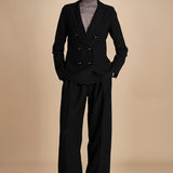 doppiopetto in tela lana SOPHIE BLACK true avenue 