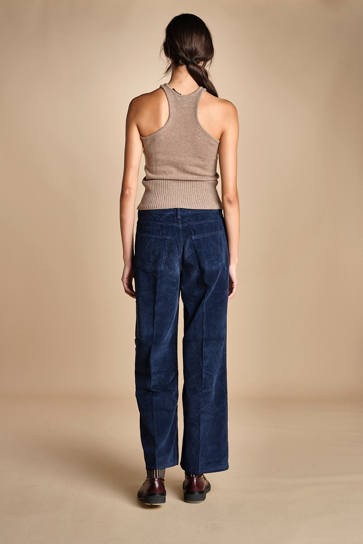 pantalone in veluto cropped ZELDA NAVYBLUE true avenue 