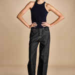 denim cropped ZELDA OPENBLACK true avenue 