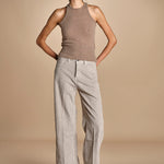 pantalone in velluto cropped ZELDA PEARL GREY true avenue 
