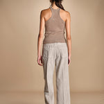 pantalone in velluto cropped ZELDA PEARL GREY true avenue 