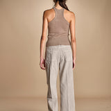 pantalone in velluto cropped ZELDA PEARL GREY true avenue 