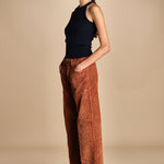 pantalone in velluto cropped ZELDA RUSSETED true avenue 