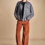 pantalone in velluto cropped ZELDA RUSSETED true avenue 