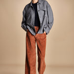 pantalone in velluto cropped ZELDA RUSSETED true avenue 