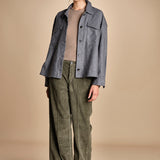 pantalone in velluto cropped ZELDA SILT true avenue 