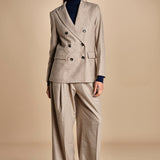 doppiopetto flanella di lana ZINA BEIGE true avenue 